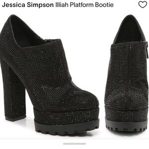 Jessica Simpson Black Illiah Platform Bootie